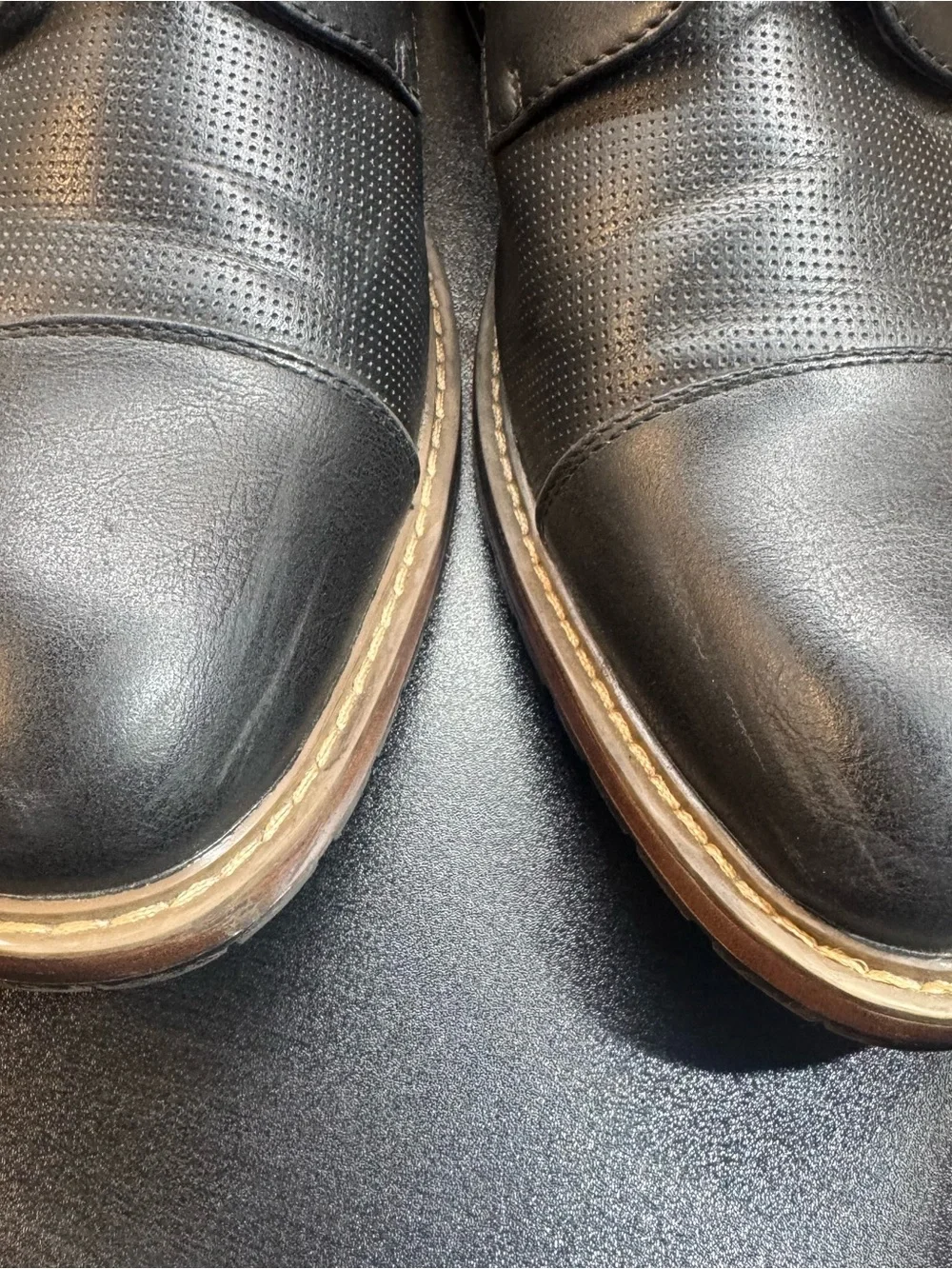 Perry Ellis Portfolio Grand Wide Black Men’s Dress Shoes Size 12